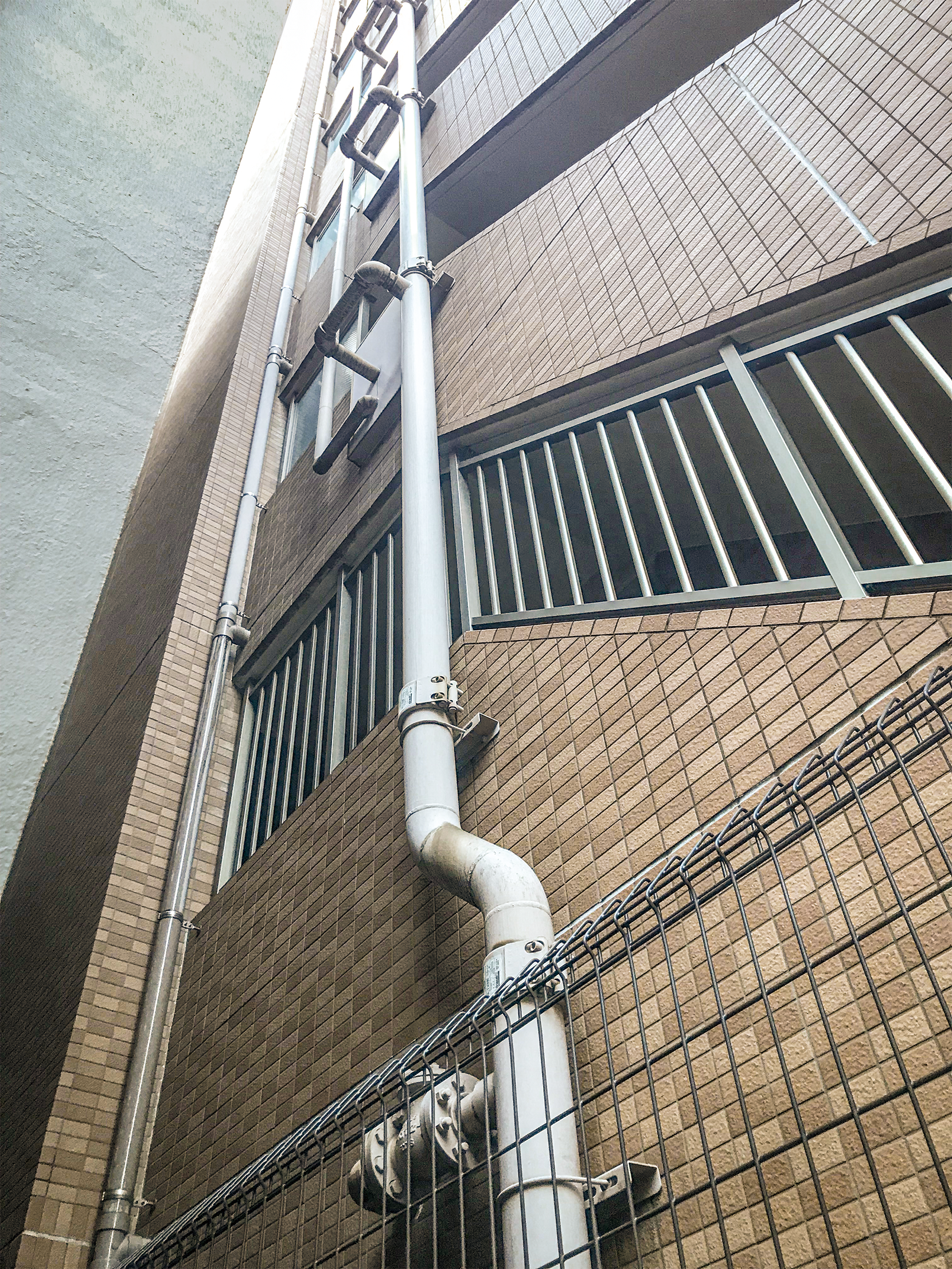 マンション連結送水管　鋼管
